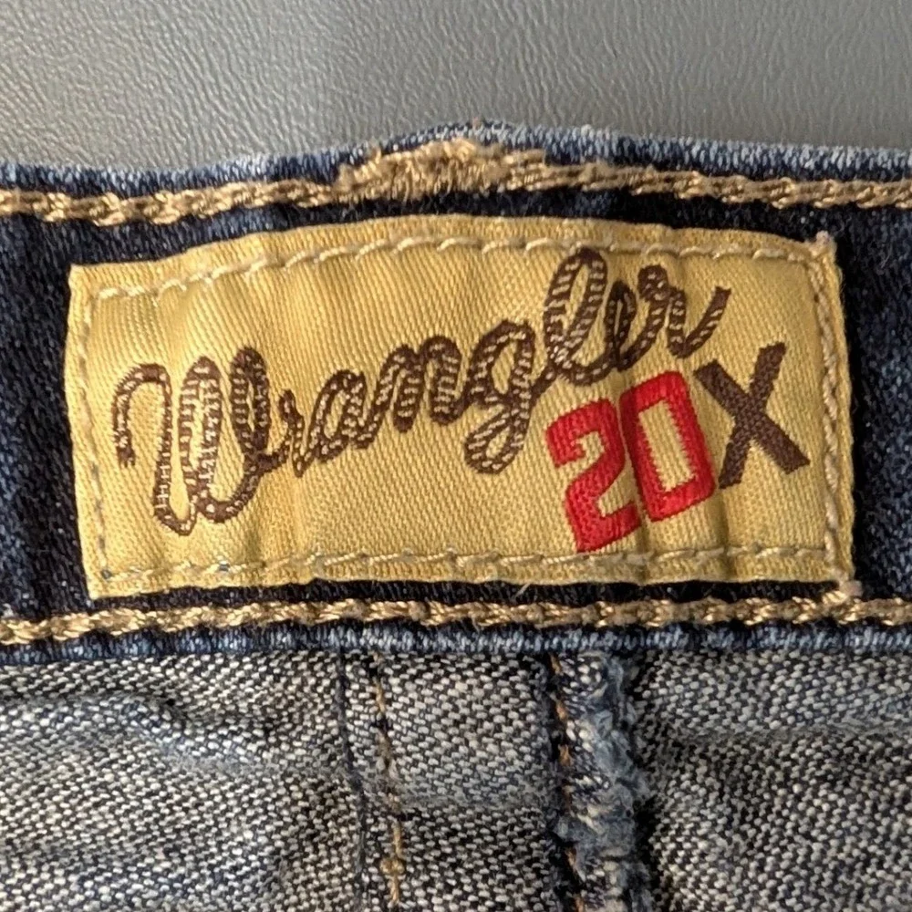 Wrangler 20X No. 44 Slim Straight Jeans Mens 28x32 Dark Wash - Picture 7 of 15